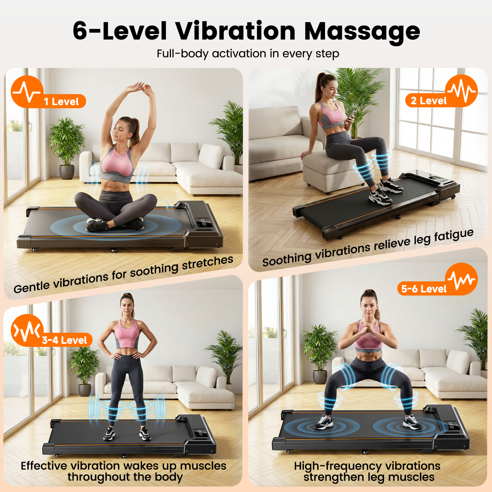 Patbrela Walking Pad Vibration Treadmill 12% Incline photo 3