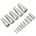 thumbnail image 2 of 14 Piece Caulk Nozzle Applicator 45 Degree Professional Stainless Steel Caulk Finishing Tool for Bathrooms and Kitchens, 2 of 8