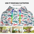 thumbnail image 4 of Haiem Colorful Shark for Women's Fashion Hoodies & Sweatshirts with Kangaroo Pocket,Hooded Sweatshirt with Eye-catching Drawstrings-XX-Large, 4 of 7