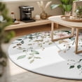 thumbnail image 3 of Round Area Rugs 3.3Ft, Eucalyptus Leaves Floral Non-Slip Washable Circle Rugs Carpet, Vintage Farmhouse Botanical Indoor Outdoor Rug Floor Mats Throw Runner for Bedroom Living Room Bathroom, 3 of 8