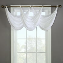 Rhythm Lined Grommet Ascot Valance 36" x 19" in White