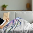 thumbnail image 3 of Dragonfly Soft Flannel Fleece Blanket, Single Dragonfly Featured in Soft Color Fast Long-Bodied Predatory Insect Theme, Cozy Plush for Indoor and Outdoor Use, 50" x 70", Violet Blue, by Ambesonne, 3 of 5