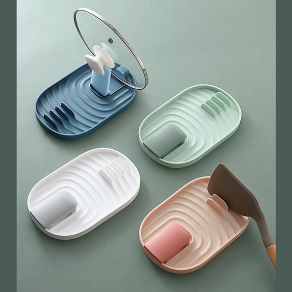 Spoon Rest for Stove Top Foldable Pot Lid Holder Kitchen Utensil Rest Stand Heat Resistant Spoon Holder for Cooking Utensils Pan Lid Rack Kitchen Counter Organizer