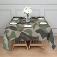 thumbnail image 3 of Camouflage Square Tablecloth 42x42in(107x107cm) – Waterproof Polyester Printed Table Cover, Wrinkle Resistant & Washable for Kitchen Dining Picnic Party Decor, 3 of 6