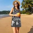 thumbnail image 3 of Fotbe I Love Coffee Vestido de Verano sin Mangas para Mujer – Vestido Midi Línea A, Estilo Camiseta Floral, Vestido Playero Casual y Fluido, 3 of 7
