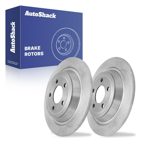 AutoShack 12.6" (320 mm) Rear Solid Brake Rotors | Replacement for 2015-2023 Ford Mustang | 2-PC Set