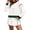 White, variant on Womens Sweatsuits 2 Piece Set Crewneck Sweatshirts High Waisted Skort Skirts Tennis Running Tracksuits Shorts Sets