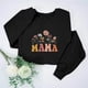 thumbnail image 2 of Penkiiy Mujeres de manga larga Mama Sudaderas de cuello redondo Suéter de cuello suelto blusa ligera Tops S Negro, 2 of 7