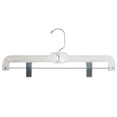thumbnail image 2 of NAHANCO #1600RCLH 14" White Heavy Weight Plastic Skirt/Pant Hangers with Chrome Clips (Pack of 100), 2 of 6