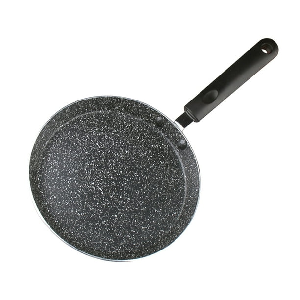 1 sartén antiadherente de piedra Maifan, sartén para tortilla, sartén con revestimiento antiadherente, sartén para huevos, utensilios de cocina, accesorios para el hogar (negro, 8 pulgadas)