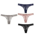thumbnail image 3 of Charmo Culottes String en Dentelle pour Femmes, Tangas Aguichant, Lot de 4, 3 of 7