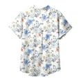 thumbnail image 4 of Button Down Shirt Women Cotton Short Sleeve Blouses V Neck Collared Button Up Summer Beach Tops, 4 of 6
