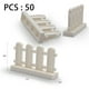 thumbnail image 2 of Sprite World - Accesorios de juguete para bloques de construcción, valla de piquete blanca de 1 x 4 x 2, a granel, 50 piezas por paquete (blanco), 2 of 4