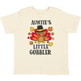 thumbnail image 3 of Inktastic Auntie's Little Gobbler with Turkey and Leaves Boys or Girls Toddler T-Shirt, 3 of 5