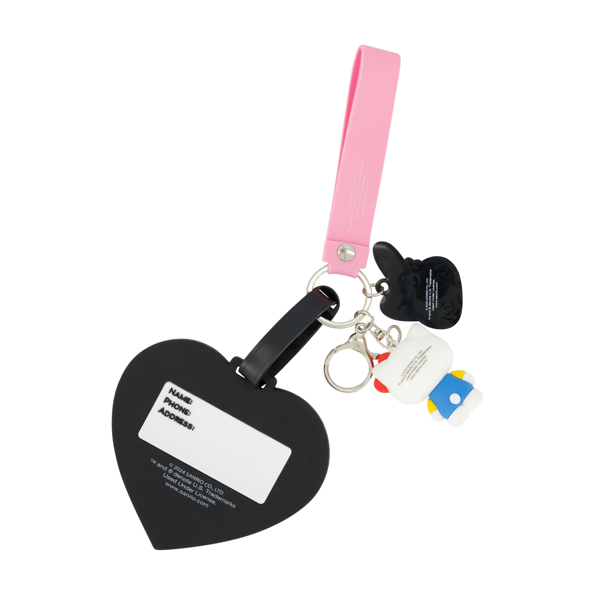 Hello Kitty 2-Piece Suitcase ID Tag and 3D Lanyard Set with Adjustable Straps, My Melody, Multi, One Size