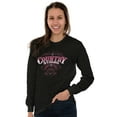 thumbnail image 5 of Country Strong Western Stars Cowgirl Women's Long Sleeve T Shirt Brisco Brands S, 5 of 6