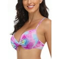 thumbnail image 3 of RELLECIGA Women's Push Up Bikini Top Twist Front Underwire Bathing Suit, 3 of 6