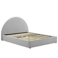 thumbnail image 3 of Resort Arched Round King Platform Bed in Heathered Weave Light Gray, 3 of 9