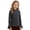 Gray, variant on Girls Shirts Long Bell Sleeve Mock Neck Ruffle Trim Tops Soft Comfy Plain Blouses 5-15 Years