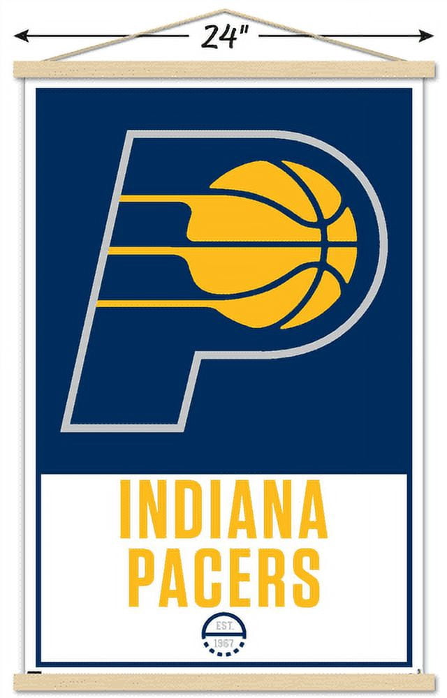 NBA Indiana Pacers - Logo 21 Wall Poster with Magnetic Frame, 22.375" x 34"
