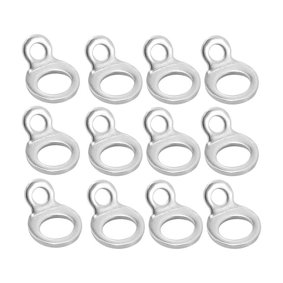 Unique Bargains 12pcs Stainless Steel Motorcycle Tie Down Anchors Hooks Strap Rings Dirt Bike ATV Trailer Silver Tone