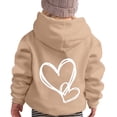 thumbnail image 5 of Aihuaihua Boys Girls Khaki Hoodies Graphic Hoodies for Girls Pull-over Sweatshirt for Girls Long Sleeve Tops Trendy Clothes 2025 Toddler Little Girls 120 Khaki, 5 of 6