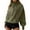 oversized hooded pullover - Army Green, variant on uvwlwu Womens High Collar Half Zip Bubble Cuff Hoodie Kangaroo Pocket Oversized Soft Casual Athleisure Pullover Sweatshirt,S