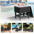 thumbnail image 2 of FUNDAZE Outdoor Cooler Table, Outdoor Side Table with 3 Gallon Ice Bucket,Detchable Top Lid, Patio Bar Table for Poolside, Party, Camping, Picnic, Black, 2 of 12