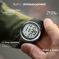 Hearkent Atomic Digital Talking Wrist Watch for Elderly & Visually Impaired Seniors (Silver