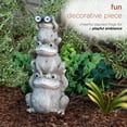 thumbnail image 5 of Alpine Corporation Solar 3-Stack Frogs Statue w/LED Light, 24 tall, 5 of 14