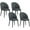 Black, variant on HOMCOM Dining Chairs Set of 4 Kitchen Chairs with Metal Legs Black