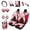 Canadian Flag, variant on FUIALDOLG Canadian Flag Car Seat Covers Set for Front Back 15Pcs Patriotic Dustproof Auto Seats Covers Sets with Steering Wheel Cover, Gear Shift Pad, Keychain Car Interior Essentials