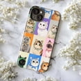 thumbnail image 5 of Bonnet Cat Collage Phone Case, Cute Illustrated Kittens in Headscarves iPhone Cover, Whimsical Artistic Protective Case for iPhone 16 15 14 13 12 11 Plus Pro Max Mini, 5 of 6