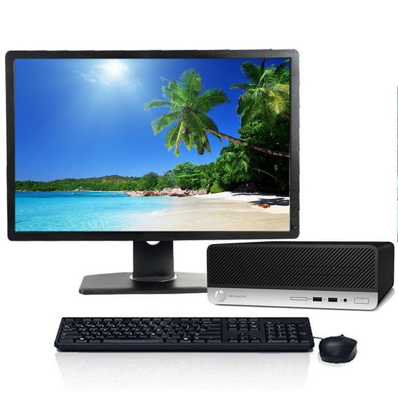 Restored HP G5 Desktop Computer Core i5 8th gen Processor 16GB Memory 512GB SSD DVD WiFi with a 22" LCD Monitor Windows 11 PC (Refurbished)