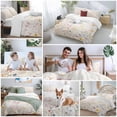 thumbnail image 5 of 3 Piece Spring Flowers Duvet Cover Set Queen Size,Microfiber Comforter/Quilt Cover with Corner Ties and 2 Pillowcases,Watercolor Wildflowers Farmhouse Floral All Season Bedding with Zipper Closure, 5 of 8