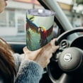 thumbnail image 6 of KLL Flying Parrots In Jungle Print 40oz Stainless Steel Insulated Car Cup with Spillproof Lid - Keep Your Drink Hot or Cold on the Go-Without Straw, 6 of 8