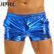thumbnail image 2 of Bóxer metálico brillante para hombre, suspensorio para fiesta en discoteca, bañador, ropa de discoteca, bañador deportivo para hombre, 2 of 5