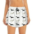 thumbnail image 2 of Goofa Dachshund Dog Printed Women 2 in 1 Running Shorts,Quick Dry Athletic Workout Shorts,High Waisted Athletic Shorts with Liner Pockets-X-Large, 2 of 9