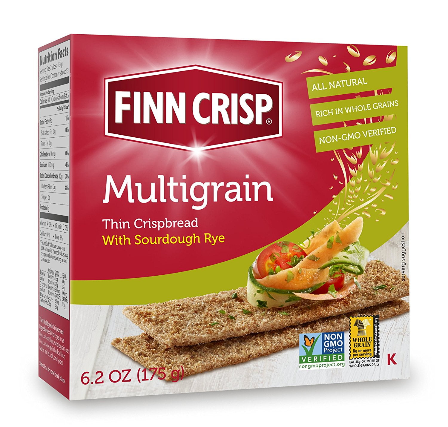 Finn Crisp Crispbread, Multigrain, 6.2 Ounce (Pack of 9). Includes Our