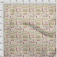 thumbnail image 4 of oneOone Cotton Jersey Yellow Fabric Text Dress Material Fabric Print Fabric By The Yard 58 Inch Wide, 4 of 6