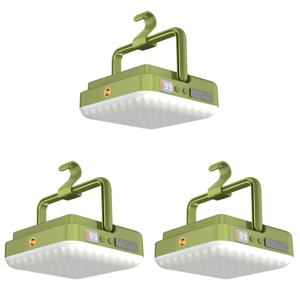 Lámpara de camping impermeable luces 1000LM 13500mAh LED tienda colgante linterna (verde)