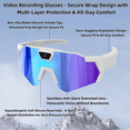 thumbnail image 5 of Smart Video Camera Sunglasses, HD 1080P Wearable Action Camera for Outdoor Sports, Polarized Lens Recording Glasses for Biking, Fishing, and Hunting, Gift for Men/Women, 5 of 5