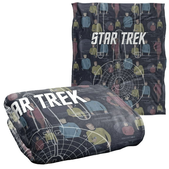 Star Trek Enterprise Crew Officially Licensed Silky Touch Super Soft Throw Blanket 50' x 60'