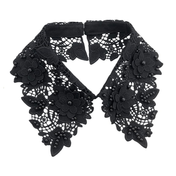 WZXFASHION Double Layer Wide Spread Detachable Collar Statement Fake Collar Fashion Accessory One Size 90g