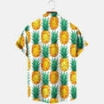 thumbnail image 5 of ZCFZJW Summer Beach Hawaiian Shirts for Men Casual Short Sleeve Tropical Pineapple Print Button Down Graphic T-Shirts Loose Lightweight Holiday Tops White S, 5 of 5