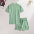thumbnail image 4 of GINGTTO Men's Summer 2 Piece Short Set Casual Athletic Workout Outfits Loose Fit T-Shirt and Elastic Waist Shorts, 4 of 7