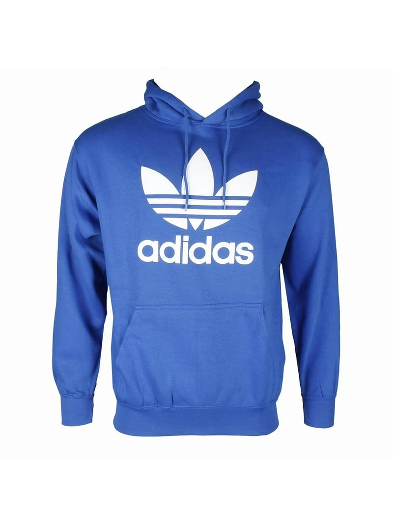 Adidas Men's Trefoil Logo Graphic Pouch Pocket Pullover Hoodie