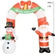thumbnail image 3 of Tren navideño inflable con luces LED y decoraciones de pingüinos de Papá Noel para jardín, patio, interior y exterior, 3 of 5