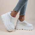 thumbnail image 6 of Xiaoxatg Stylish Women's Sneakers Casual Hollow Out Round Toe Shoes for Everyday Wear 7.5 White, 6 of 9
