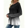 thumbnail image 4 of Posijego Women's Long Sleeve Shirts Spring Fall Basic Tee Shirt Casual Loose Tunic Tops Trendy Blouses, 4 of 8